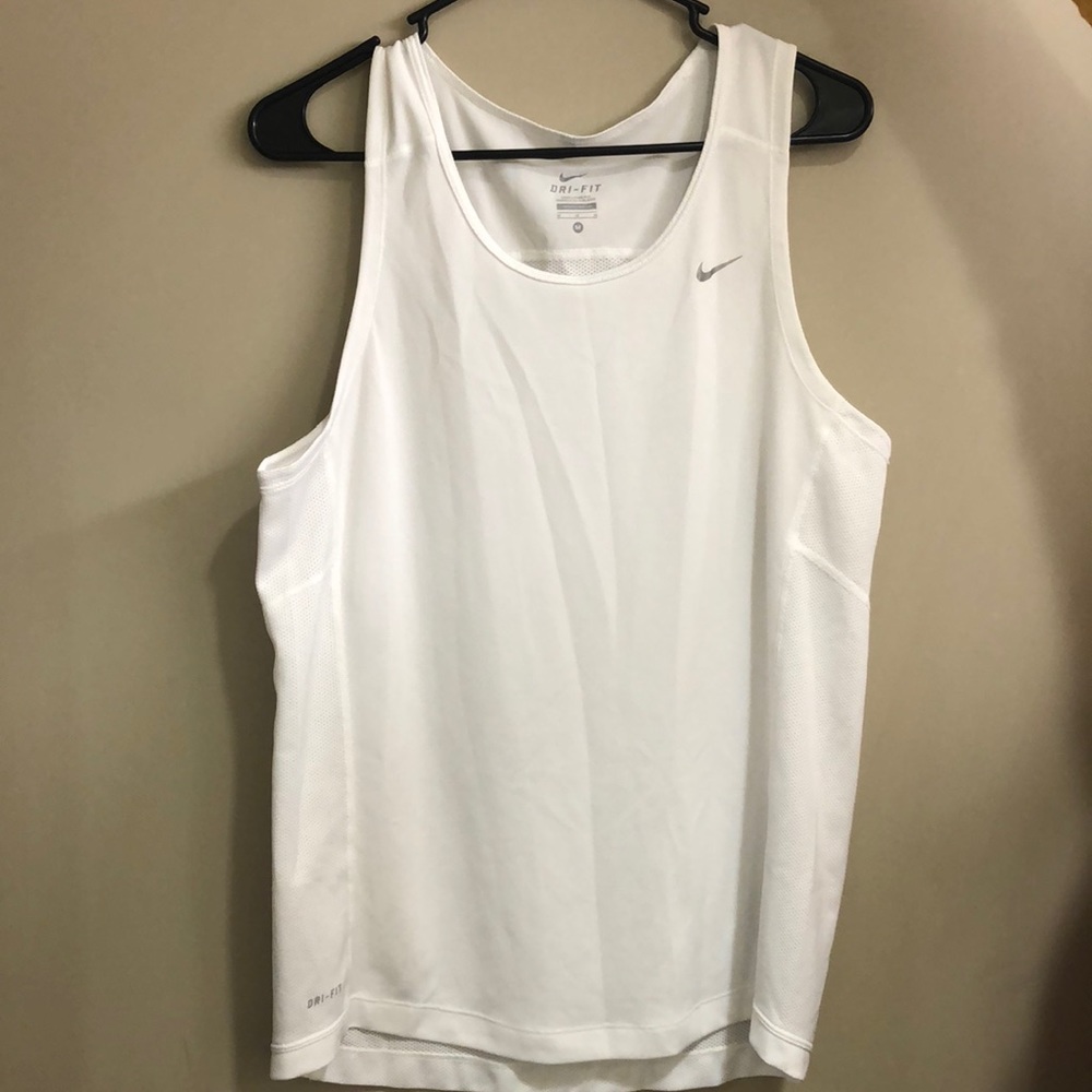 nike white dri-fit tank top.